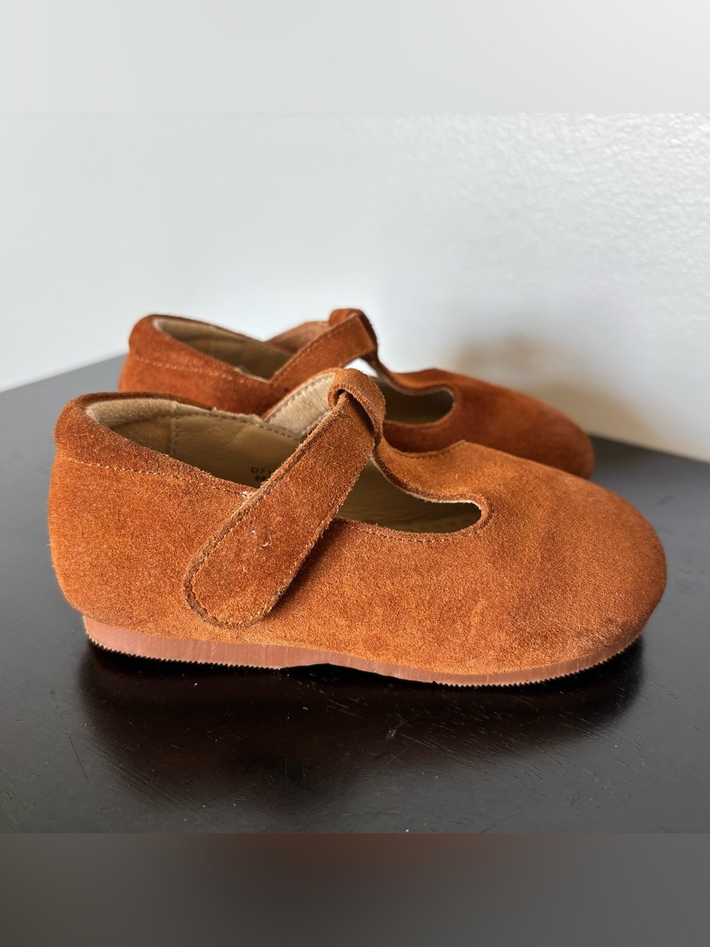 Otter Momo Cognac Suede Mary Jane T-Strap Shoes Size 6 Toddler - Picture 5 of 10